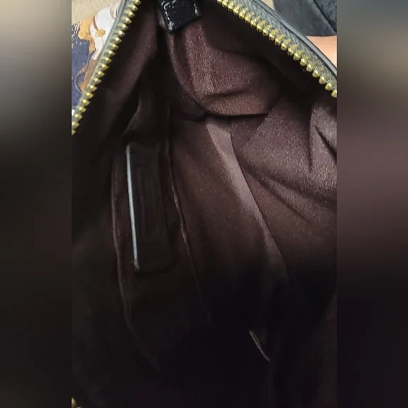 Coach Black Crossbody Bag with Gold Accents - Picture 3 of 4